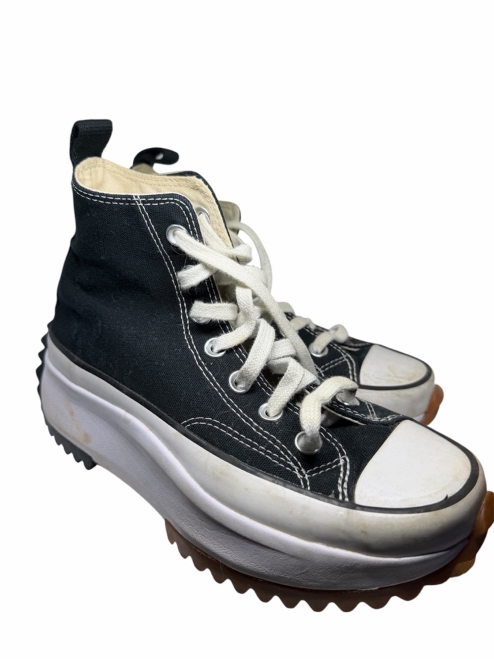 Converse All Stars Run Star Hike Platform Sneakers Black White - Picture 3 of 14